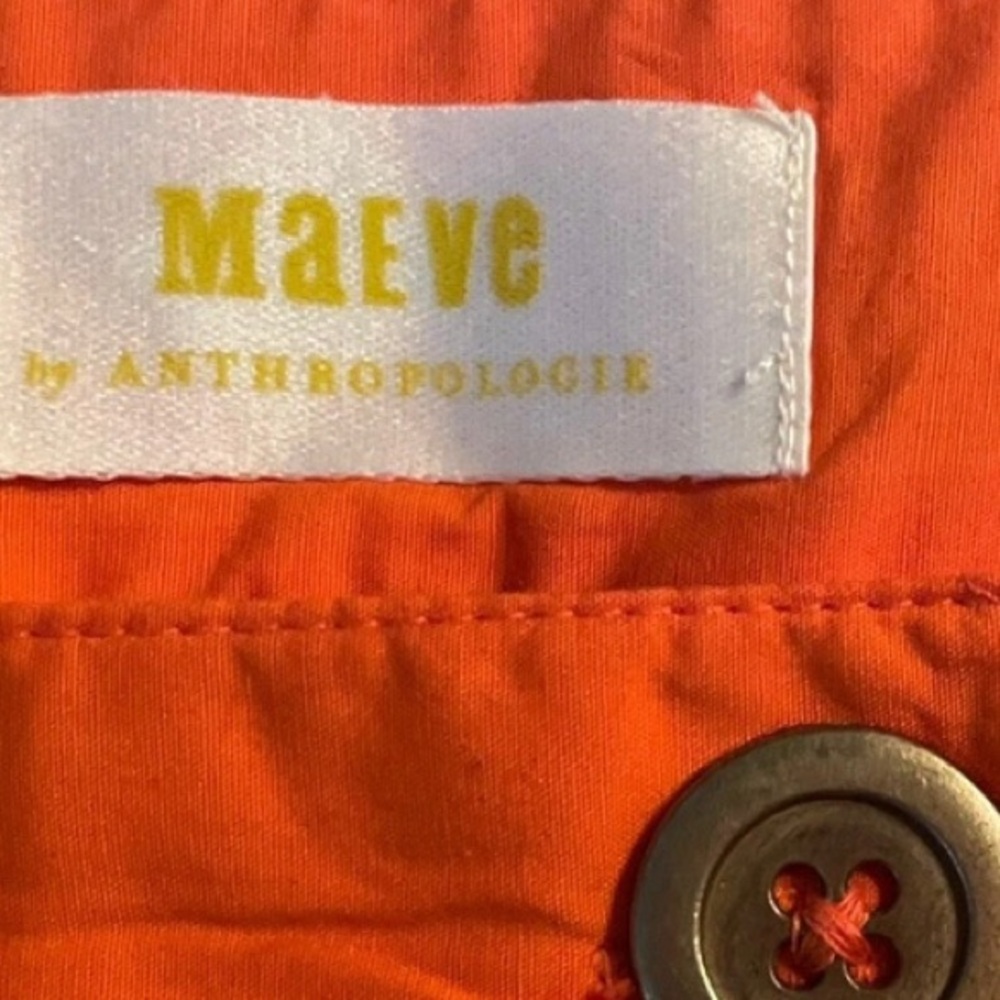 Anthropologie Orange High Waist Shorts - Picture 8 of 8